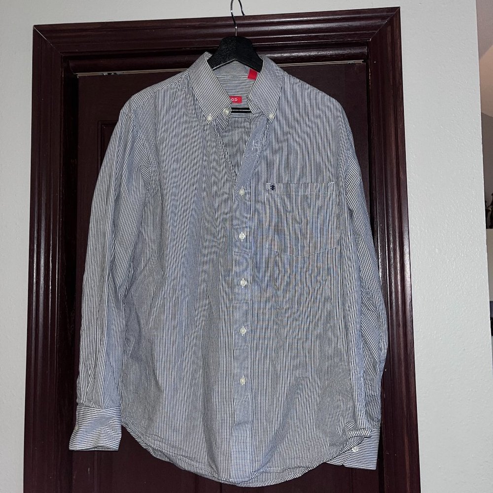 Izod Men's Button Up Dressy Shirt Medium